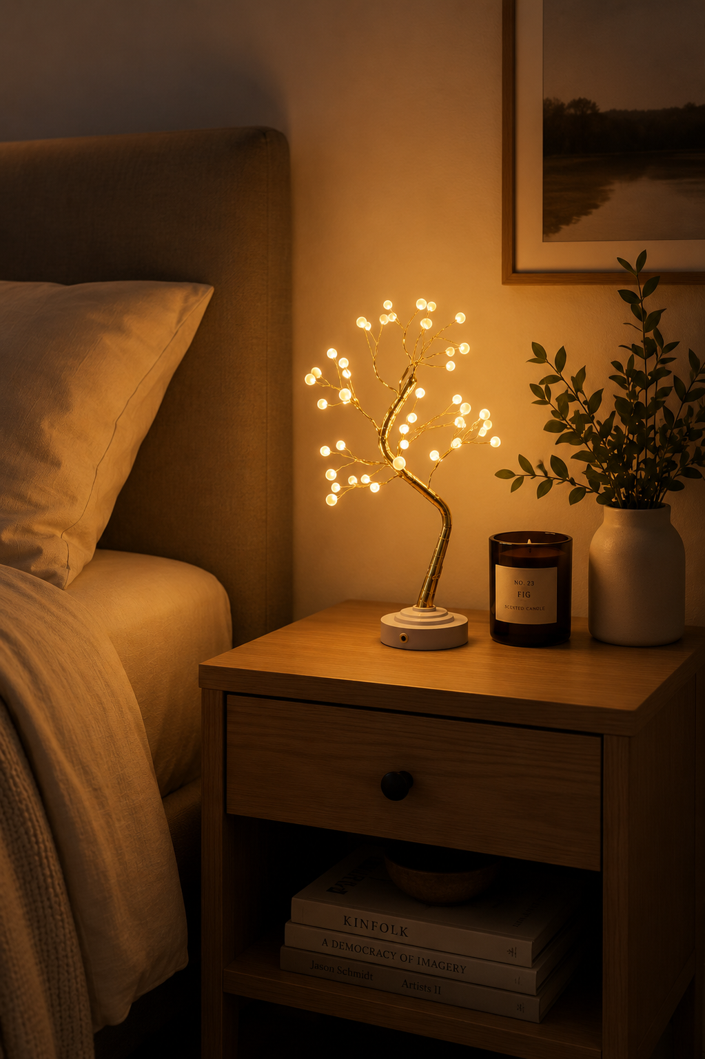 Árbol Bonsai Perla LED