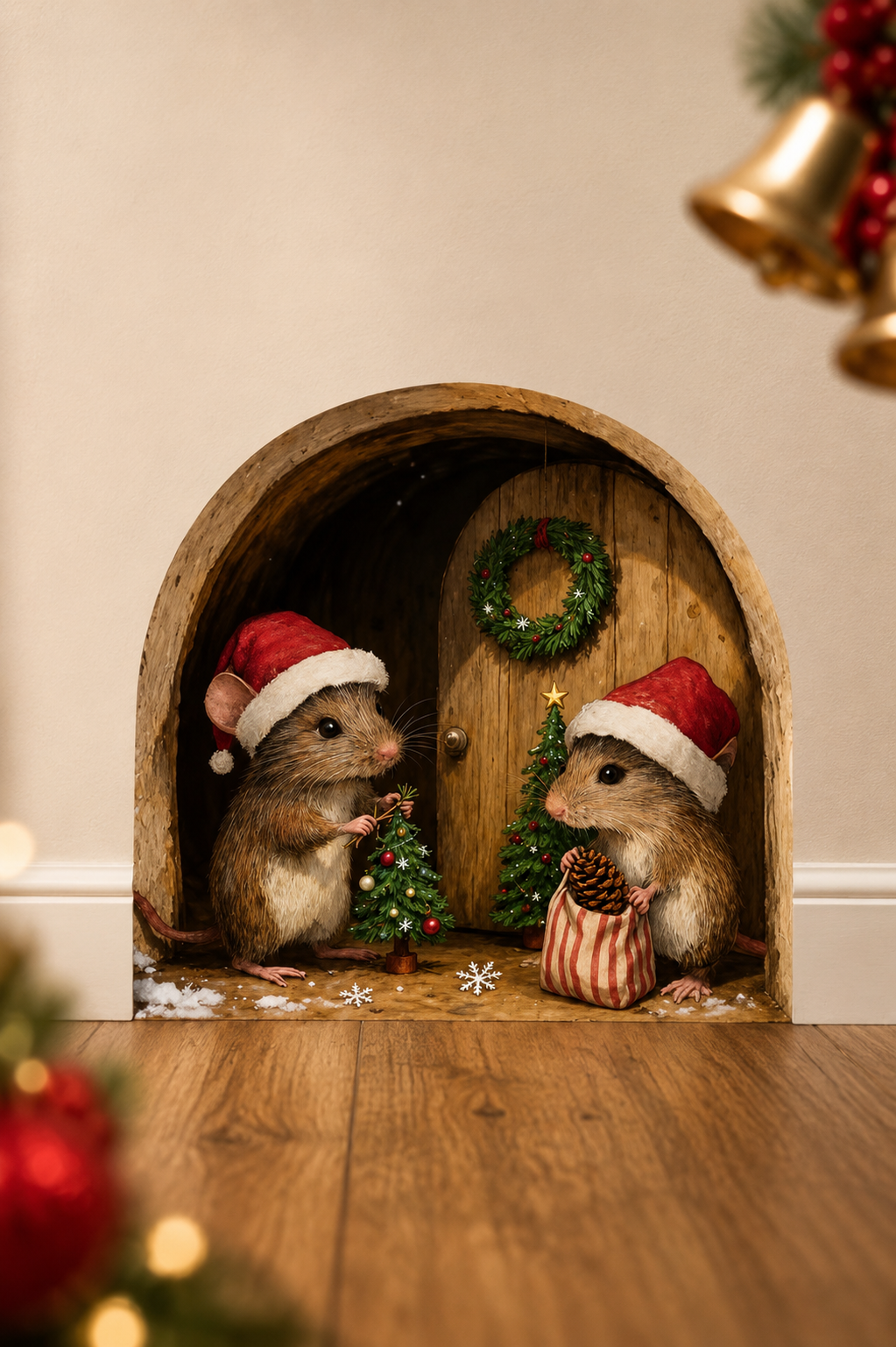 Adhesivo Ratoncitos Navideños