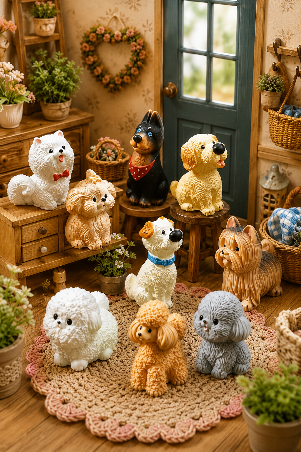 Pack de 9 Figuritas Perros