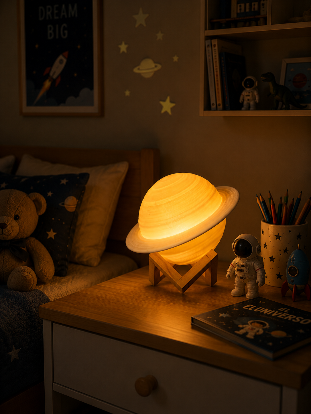 Lampara 3D Saturno