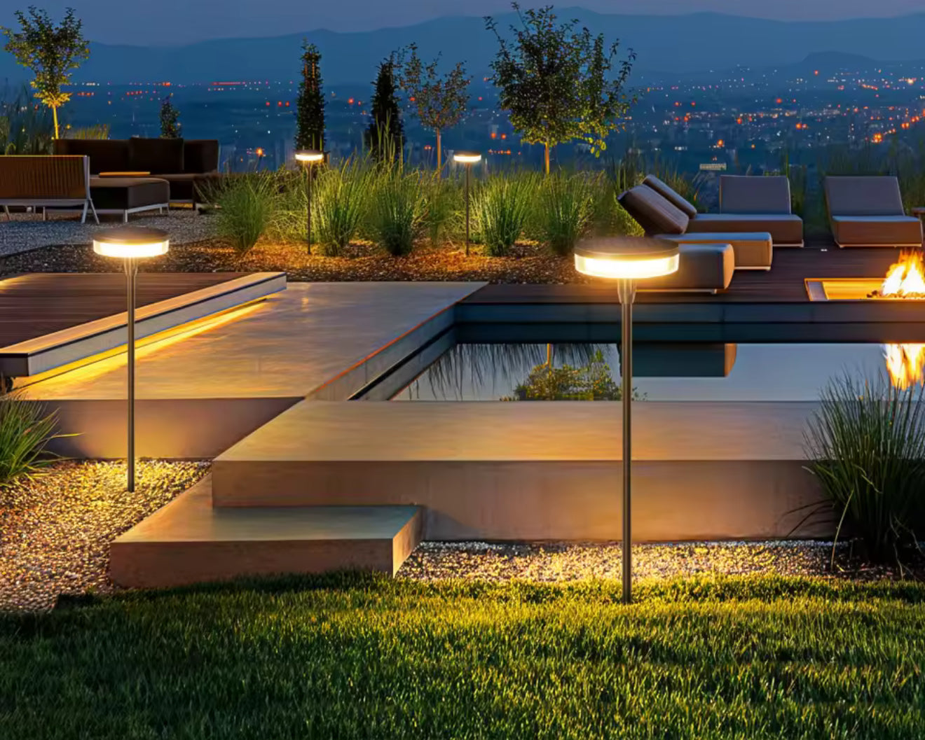Estaca Solar Oscilante LED